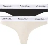 Calvin Klein Underwear Stringit meleerattu beige / musta / valkoinen