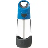 B.Box Bottle with Straw pullo sisältää pillin Blue Gray 1 kpl