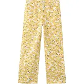 Mango Straight-Leg Jeans With Floral Pattern - Yellow - 34