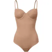 Cfab Muotoileva body 'Push-Up Bodysuit mit String' beige