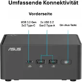 Asus NUC 15 Pro RNUC15CRHV700002 Core Ultra 7 265H -minitietokonerunko, musta