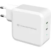 Conceptronic Laturi - - ALTHEA08W - Sisätiloihin - 2 kpl USB-C-portteja - Valkoinen