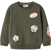 Name it Collegepaita 'NMMOLE' khaki / valkoinen