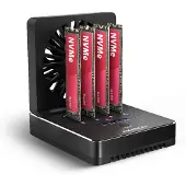 Axagon M.2 NVMe SSD Clone Quadruple -telakointi- ja kloonausasema, USB4-C, musta