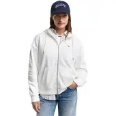 Gant for woman. 4201412 Shield hooded zip hoodie white (M), Casual, Cotton