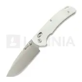 Reate Horizon X Drop Point kääntöveitsi, White Glass FatCarbon, Stonewash