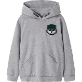 Name it Collegepaita 'NKMOSVALD' meleerattu harmaa / smaragdi / musta