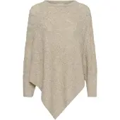 Cream Crelsie Knit Poncho - Beige - ONE SIZE