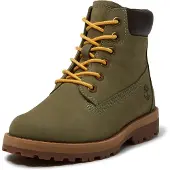 Timberland unisex for kids. TB0A6BKTEP01 Courma Kid green leather boots (21), Flat, Nubuck, Zip, Outdoor, children's fashion