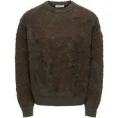 Only & Sons Onswillis Ls Jaquard Crew Ds Ww - Brown - XS