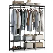 Songmics Avoin vaatekaappi 40x141x180cm, musta