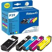 Pelikan P39, Korkea (XL) värintuotto, Musta, Syaani, Magenta, Valokuva musta, Keltainen, 12 ml, 10 ml, 5 kpl, 6600 sivua (1071170911)