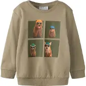 Name it Nmmvoto Ls Nreg Sweat Bru - Khaki green - 110