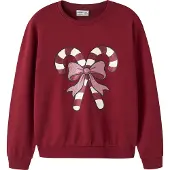 Name it Collegepaita 'NKFVERTRUD' eosiini / tummanpunainen / valkoinen