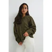 Gina Tricot  - Knitted cardigan - Neuletakit - Vihreä - XS - Naiset