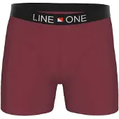 Line One Bokserishortsit 'Herren Boxershorts aus Baumwolle' tummanpunainen