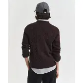 Gant for woman. 4805315 Brown cable-knit sweater (XL), Casual, Wool, Classic