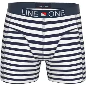 Line One Bokserishortsit 'Herren Boxershorts aus Baumwolle' laivastonsininen / valkoinen