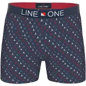 Line One Bokserishortsit 'Herren Boxershort "Digital" bedruckt' laivastonsininen / valkoinen