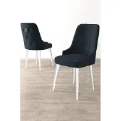 Hobby Hall 2-osainen Newa-ruokatuolisetti, harmaa/valkoinen