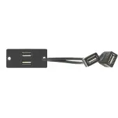 Kramer WU-2AA(B) WALL PLATE INSERT - 2 X USB 2.0 (A/A) (80-021199)