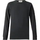 Calvin Klein Jeans Ls Waffle Badge Crewnk Tee - Black - M