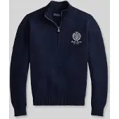 Ralph Lauren for man. 710B18061001 Navy blue Relaxed Fit cotton sweater (M), Casual, Long sleeve