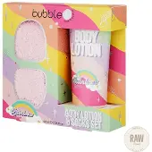 Raw Organic Bubblet Rainbow Body Lotion &amp; Socks Gift Set