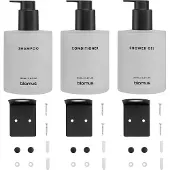 Blomus Kirei lasipullot seinätelineellä 3-pack Valkoinen, kiinnitetään ruuveilla