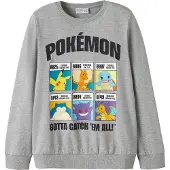 Name it Nkmstus Pokemon Sweat Bru Sky - Grey - 146-152