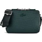Lacoste Chantaco Crossbody-laukku Nahka 20.5 cm Vihreä