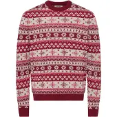 Only & Sons Neulepaita 'ONSX-MAS 2' kerma / rubiininpunainen / karpalo