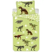 BrandMac Lasten vuodevaatesetti Dinosaur Green Child 100×135cm, 40x60 cm
