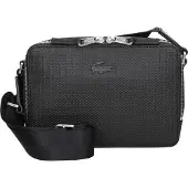 Lacoste Core Essentials Chantaco Crossbody-laukku Nahka 20.5 cm Musta