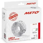 Meto Price labels 26x12 white remov.12 rls/1000