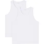 Emporio Armani for man. EM005315_AF24322 Set of 2 white T-shirts (S), Homewear, Cotton, Sleeveless / Straps