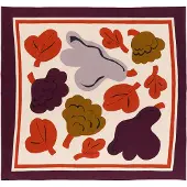 Marimekko Kukasta Kukkaan hertta Hay-plum-bronze-terracotta, 140x140 cm