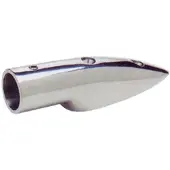 Goldenship Rail Fitting-end Base Hopeinen 22 mm