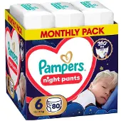 Pampers Night Pants str. 6 13–19 kg, 80 st.
