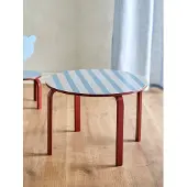 Bloomingville Liova pöytä Sinivalkoinen, Ø65 cm