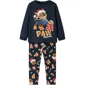 Name It Mini Yöpuku 'NMMSlavo Paw Patrol' tummansininen / vaaleanruskea / grenadiini / valkoinen
