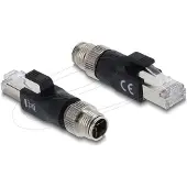 DeLOCK 90833, M12 8-pin, RJ-45, Musta