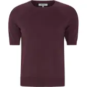 Soft Rebels Srmarla Ss O-Neck Knit - Burgundy - S