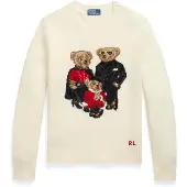 Ralph Lauren Neulepaita vaaleabeige / brokadi / punainen / musta