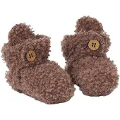 Smallstuff Booties Bouclé Merino Wool - Brown - 56-62