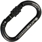 Kong Italy Oval Alu Classic Screwed Snap Hook Musta
