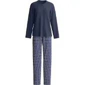 Calida Pyjama laivastonsininen / aprikoosi / valkoinen