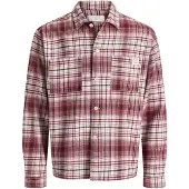 Jack & Jones Jorfrederiksberg Flannel Overshirt Ls Sn - Brown - XXL