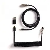 Keychron Coiled Aviator Kaapeli Straight 8K - Musta