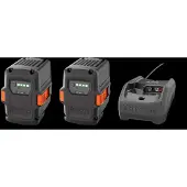 Husqvarna -aloituspaketti: 2 x B140 + C80, akku ja laturi